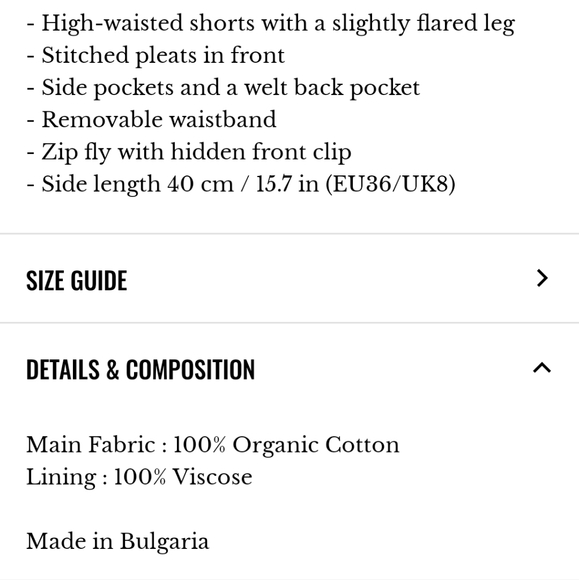 Sezane Deia 100% Organic Cotton High Waisted Floral Short - Picture 6 of 6